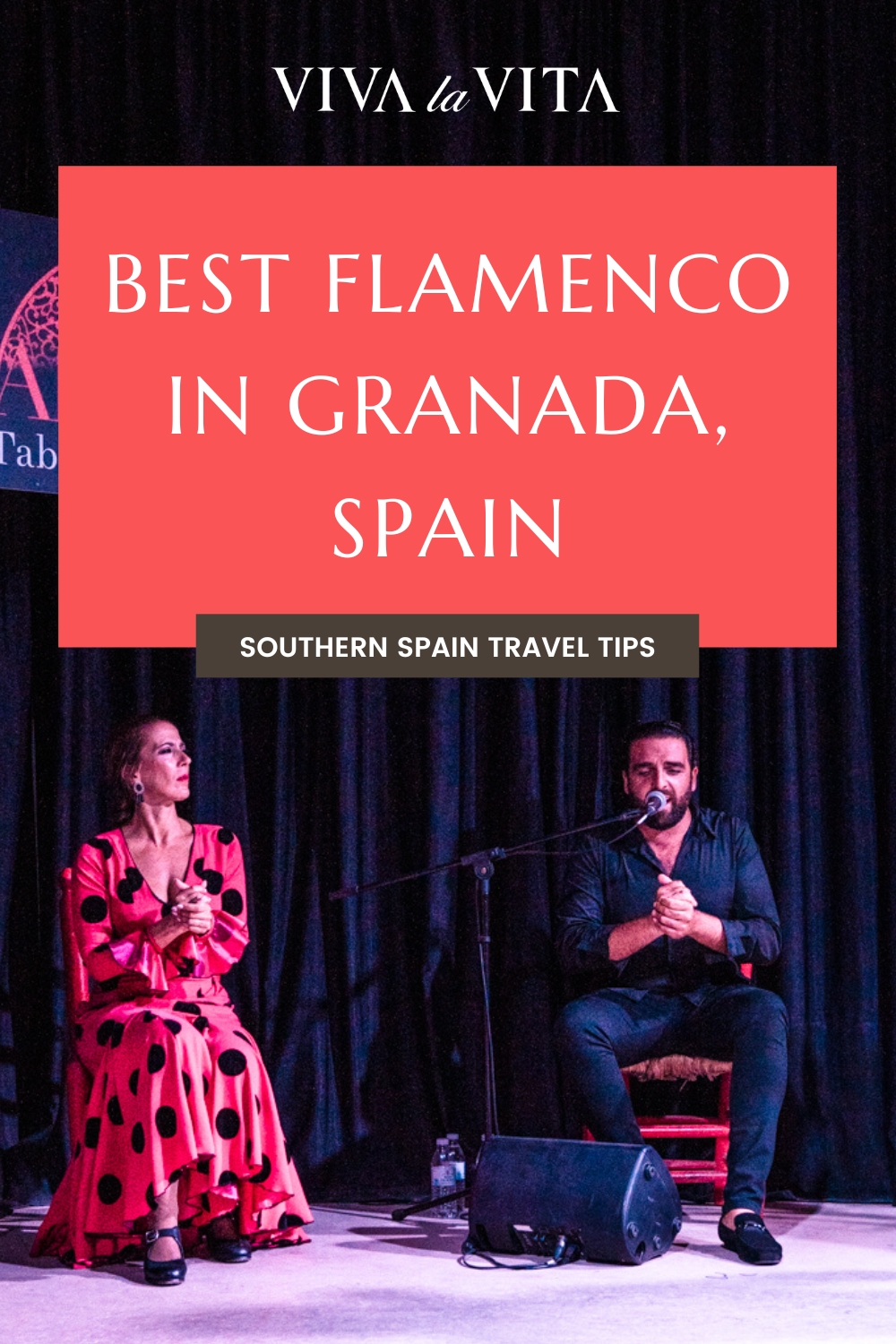 pinterest image for an article about best flamenco in Granada, Spain