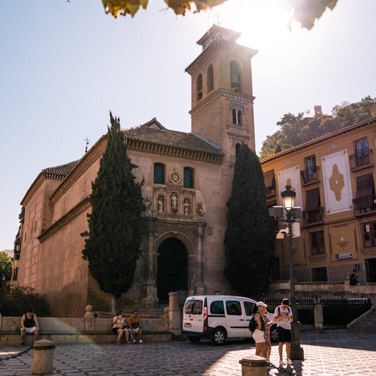 Plaza St Ana in Albaicin, Granada