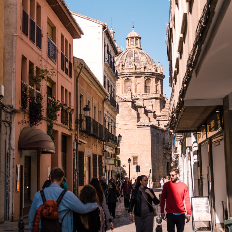View from walks in Granada city center