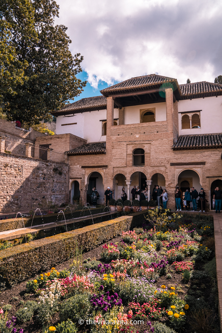 Generalife gardens in Alhambra, Granada, in the middle of the winter.