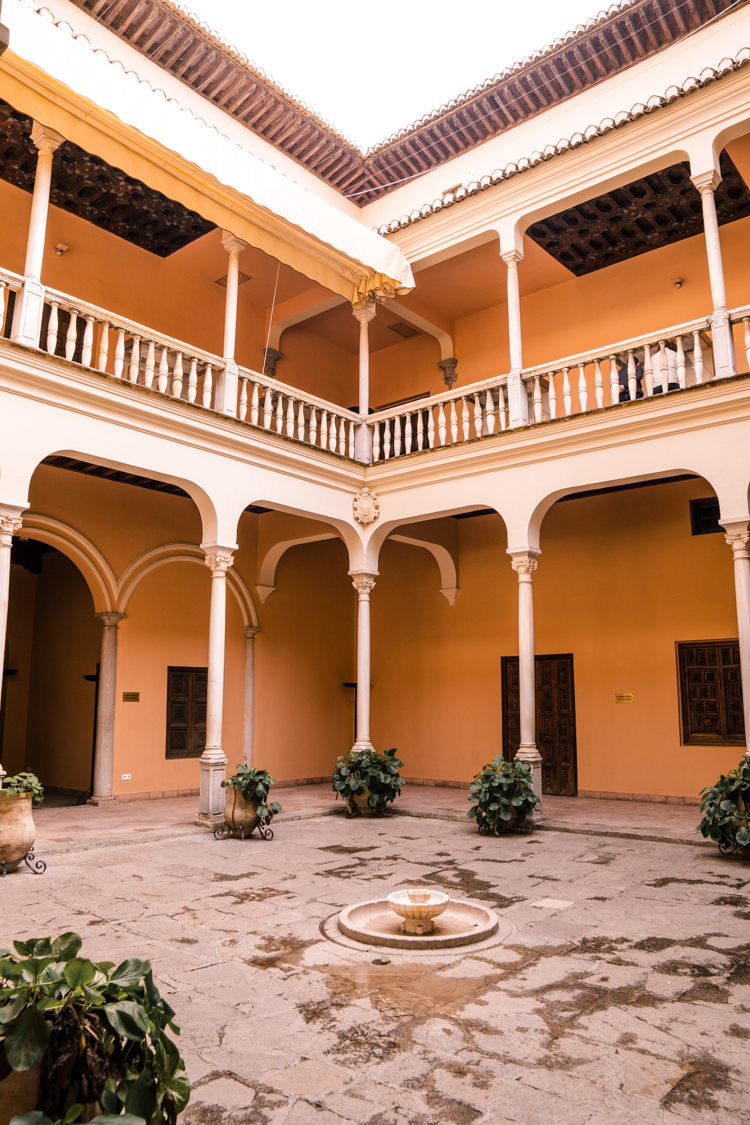 main courtyard at Palacio de los Córdova Gardens, Granada