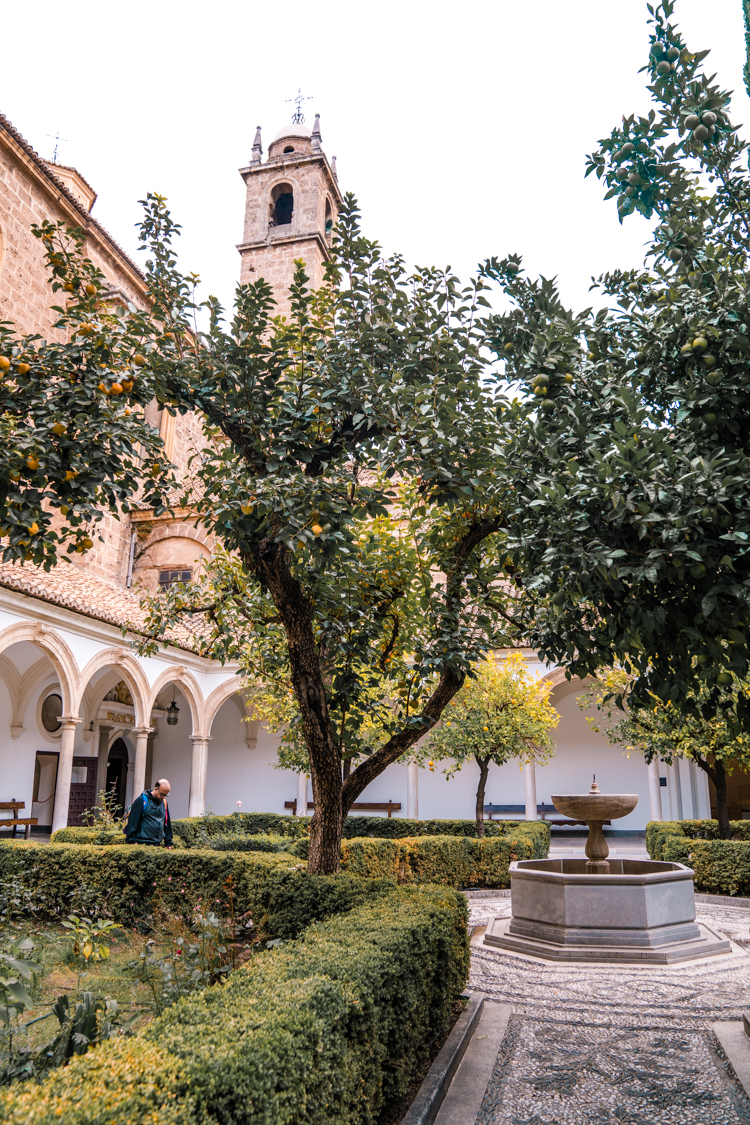 the cloister at La Cartuja Monastery in Granada, Southern Spain