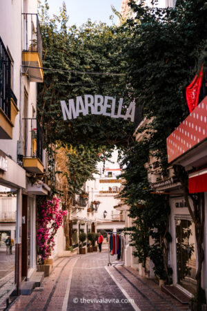 Narrow streets of Marbella old town on costa del sol