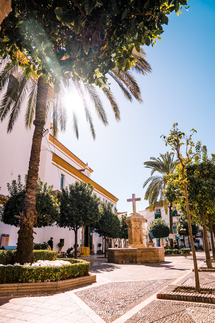 church square in marbella old town, costa del sol