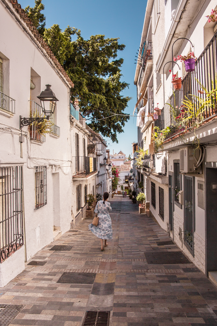 old town Marbella in the summer months