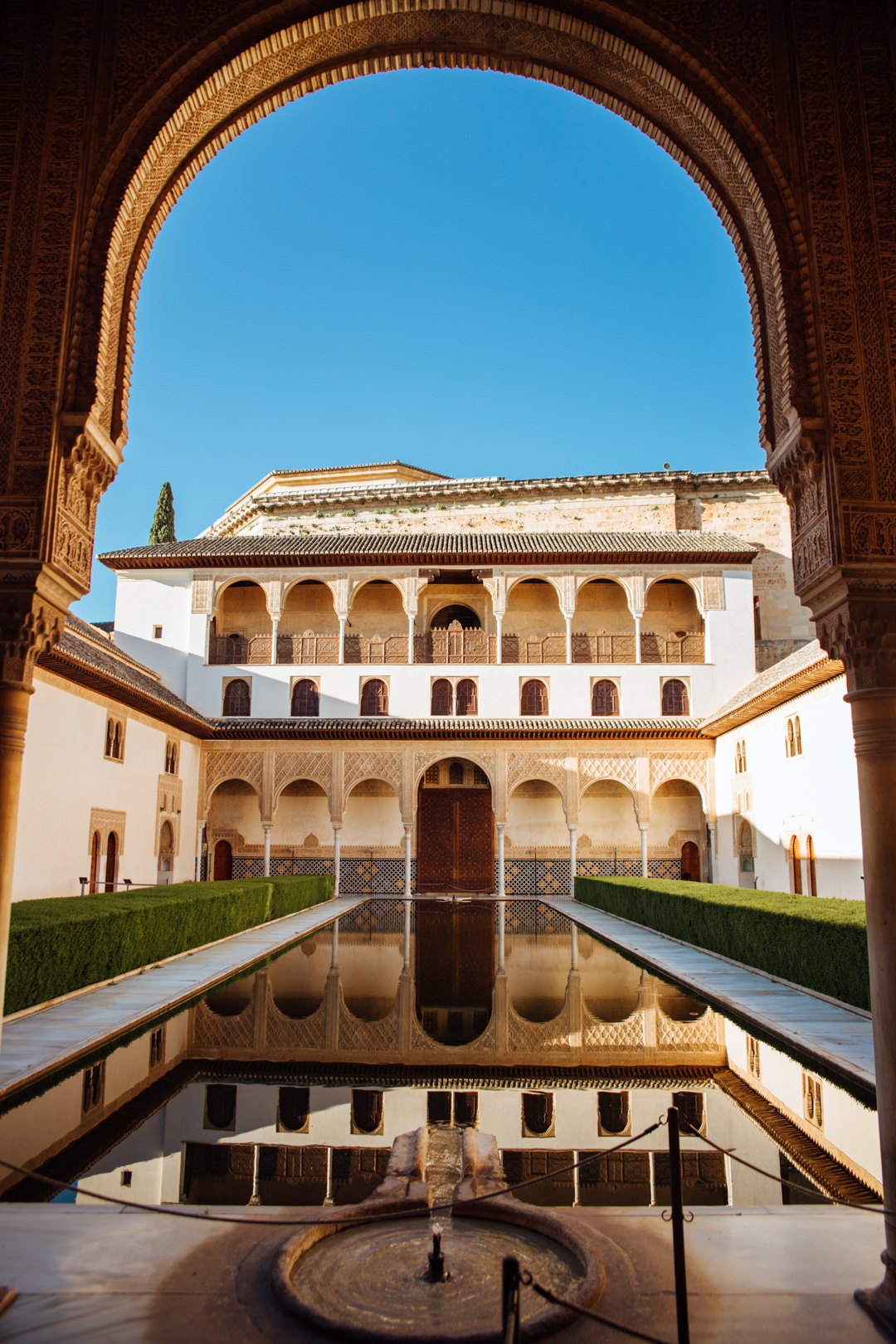 Courtyard in the Nasrid Palace, Alhambra in Granada