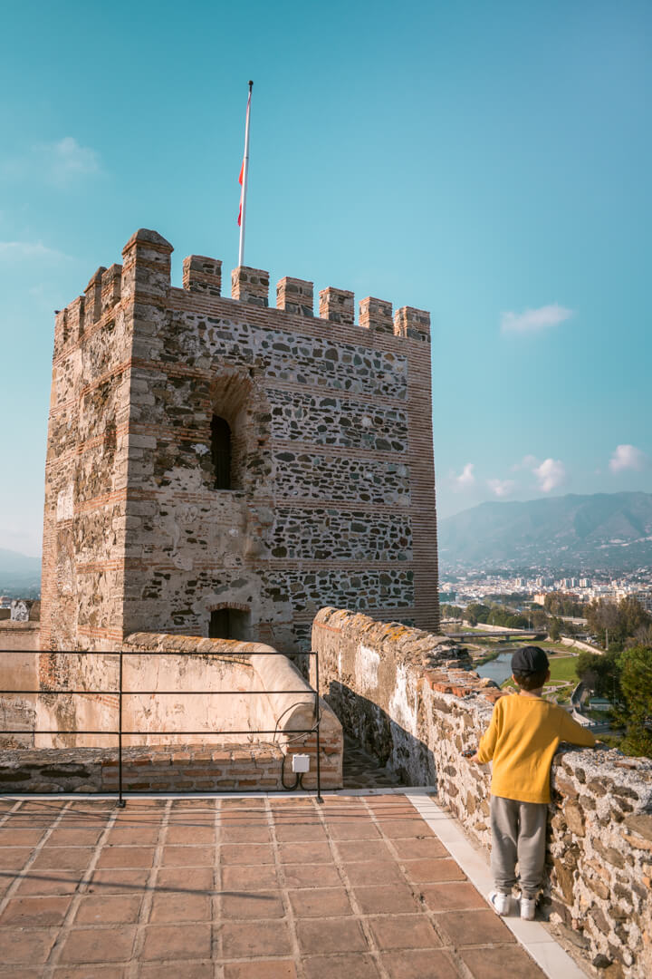 tower of the Fuengirola castle in summer