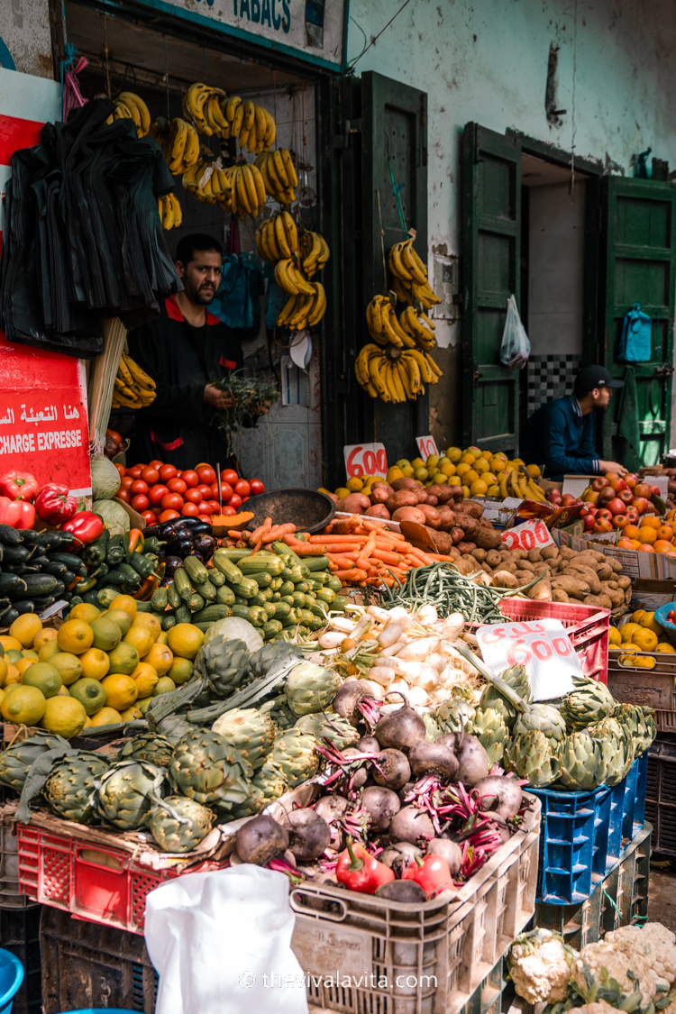 fruit sellers in the Medina of Tetouan, Morocco