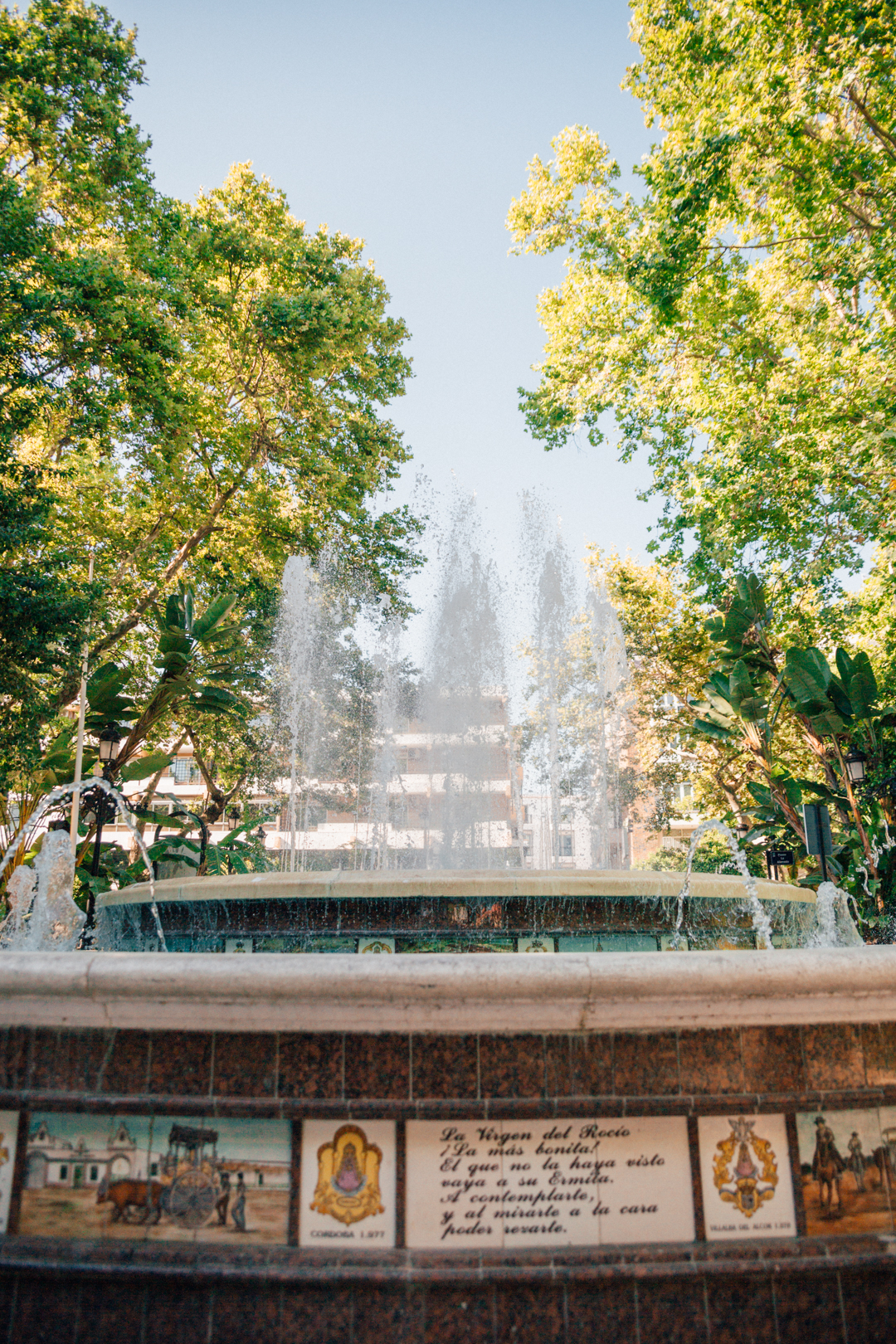 The main fountain of Alameda Park in Marbella, Southern Spain