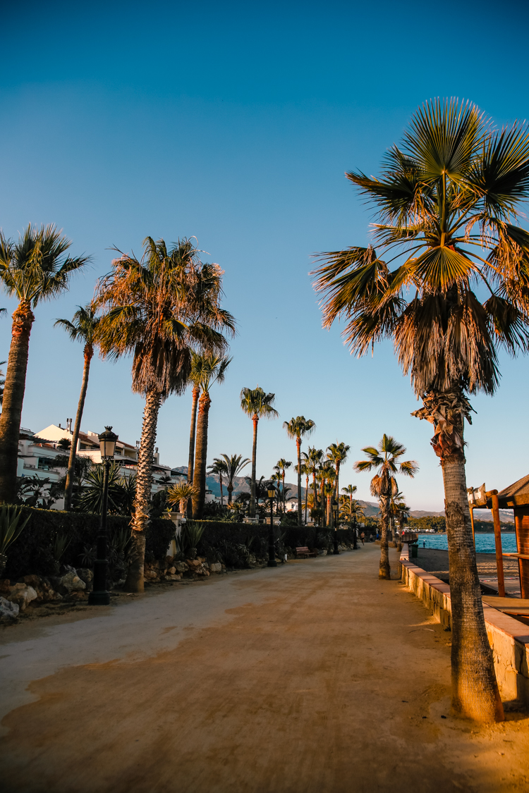 The coastal promenade in puerto Banus, marbella