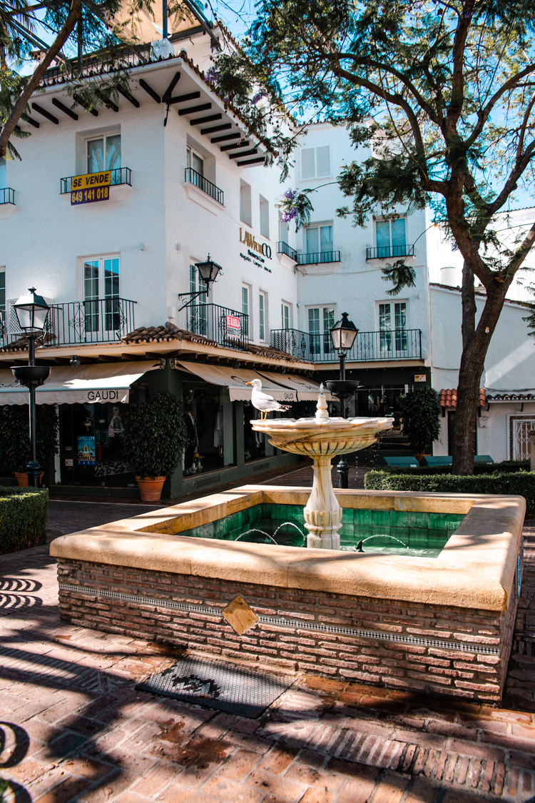 Fountain in the old town of Marbella, Southern Spain